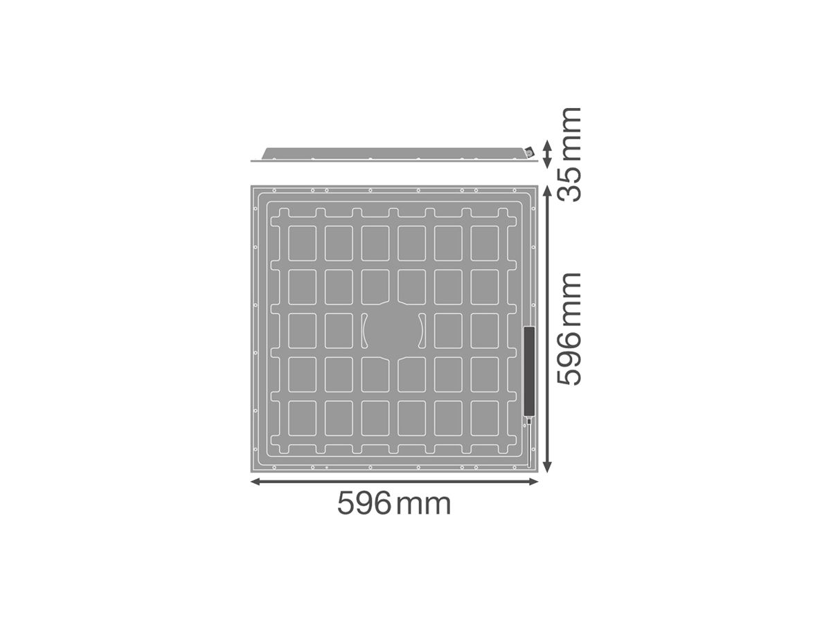 EB-LED-Deckenleuchte LEDVANCE Panel Essential 36W 3200lm 6500K 596×596mm weiss