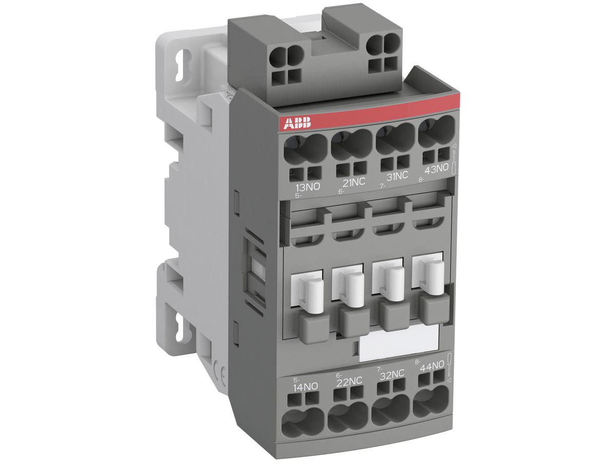 Hilfsschütz ABB NF40EK, 4S 4A AC-15, 250…500VAC/DC Push-In-Anschluss