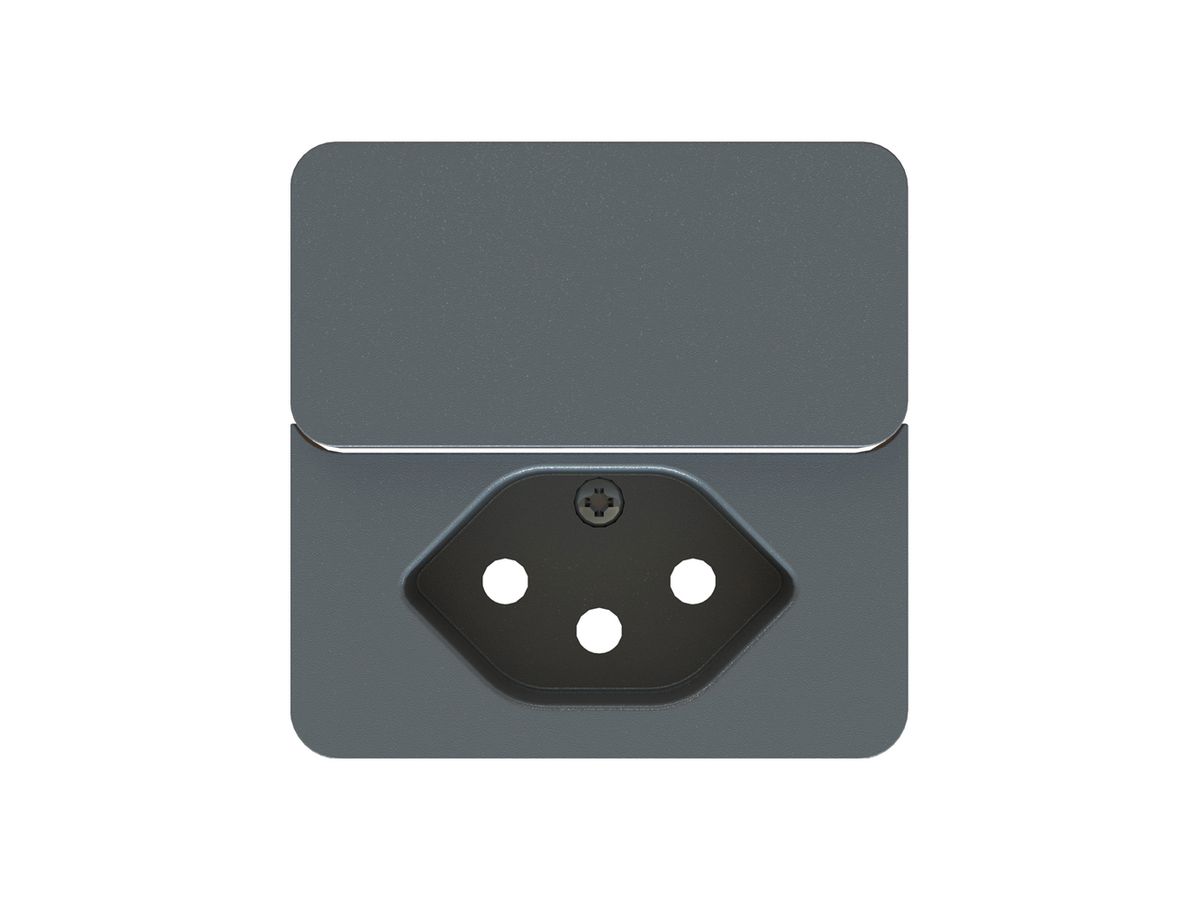 Frontplatte priamos Schalter/Taster+T13 60×60mm anthrazit