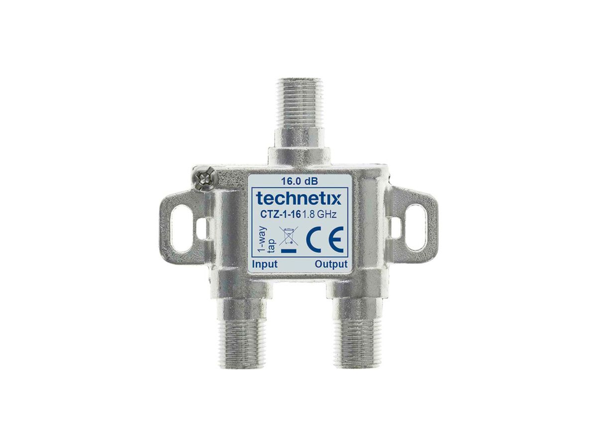 Abzweiger Technetix CTZ-1-16 F-Connector 1×Abzweig 16dB 1×Ausgang 12…1825MHz