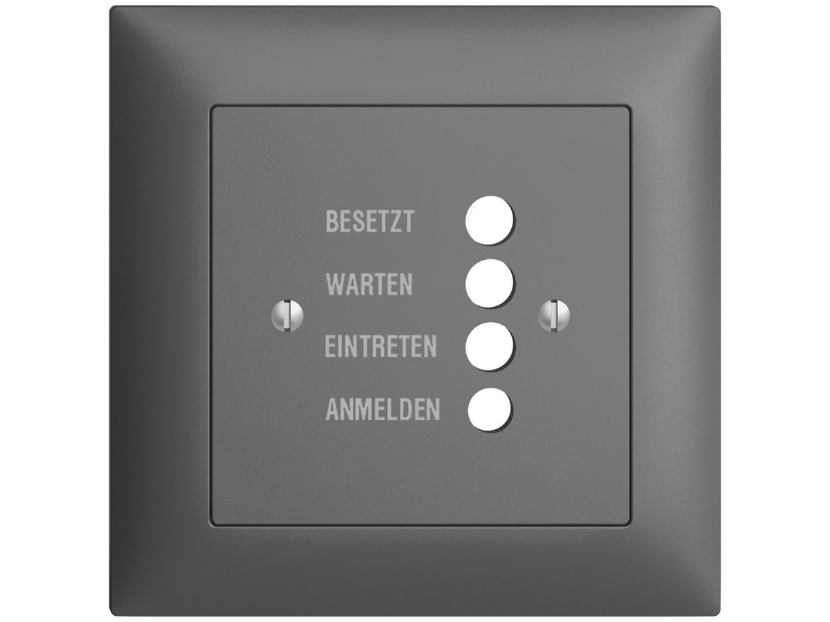 UP-Frontset EDIZIOdue dunkelgrau 88×88mm für Türstation 1334.D