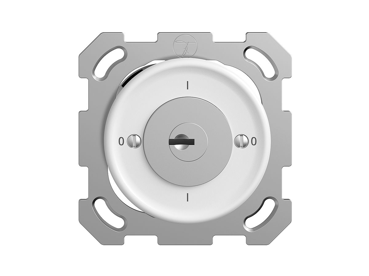 UP-Drehschalter STANDARDdue 0/1L weiss mit Sicherheitsschloss