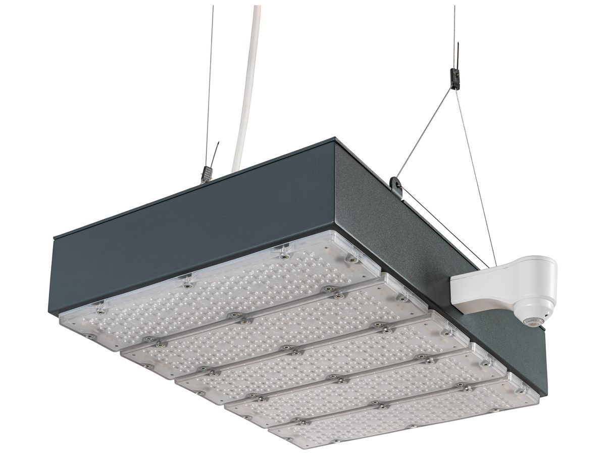 LED-Hallenstrahler Sylvania KubiXx AISLE PIR 140W 24900lm 840 IP65 DIM 412×460