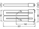 LED-Lampe DULUX F EM 2G10 20W 840 2500lm 200mm