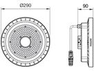 LED-Hallenstrahler CoreLine BY120P 67W 10500lm 6500K IP65 WB grau