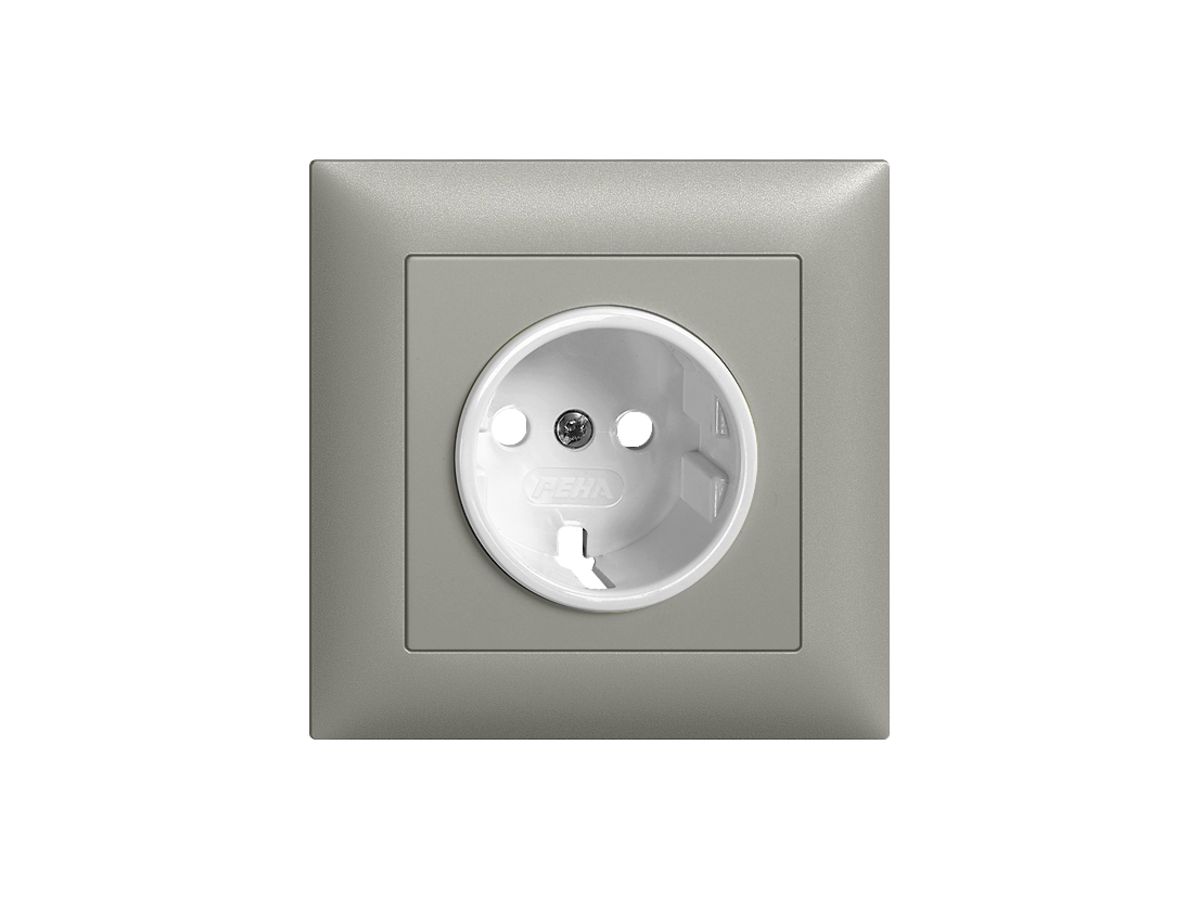 Frontset EDIZIOdue Schuko dunkelgrau
