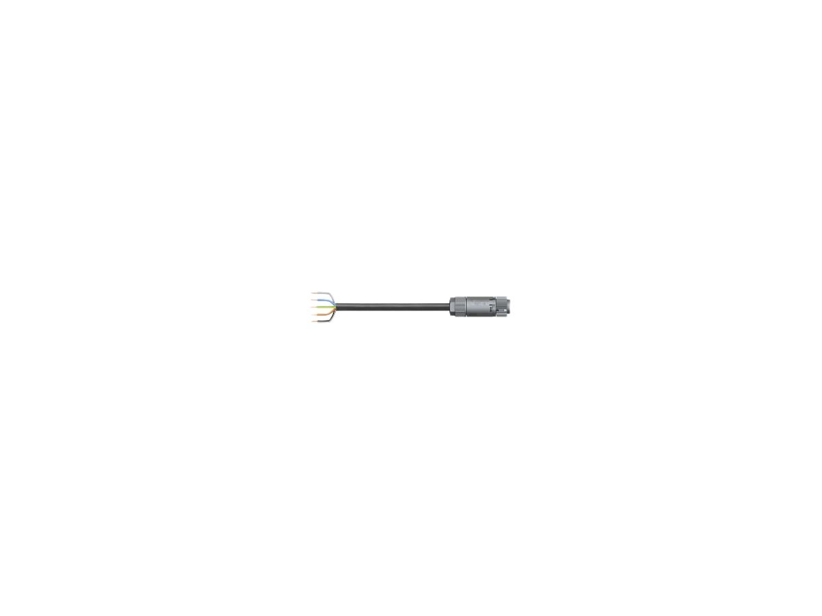 Anschlussleitung Wieland RST16I5KSB- 15 40SW 5m 5L 1.5mm² schwarz