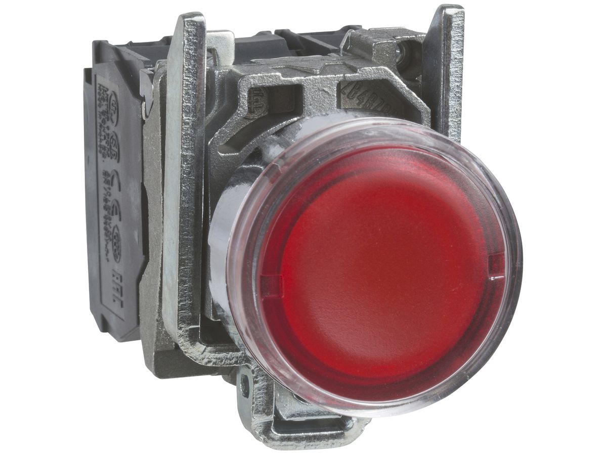 EB-Leuchttaster Harmony XB4 1 Taste 24VAC/DC rot Ø22.5mm 1NO 1NC IP66