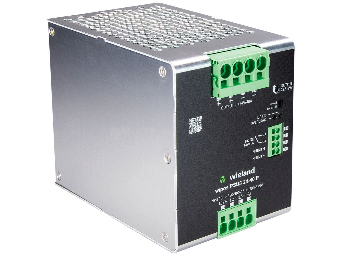 EB-Schaltnetzgerät WIPOS PSU3 340…575VAC 450…810VDC OUT:24V 40A 960W