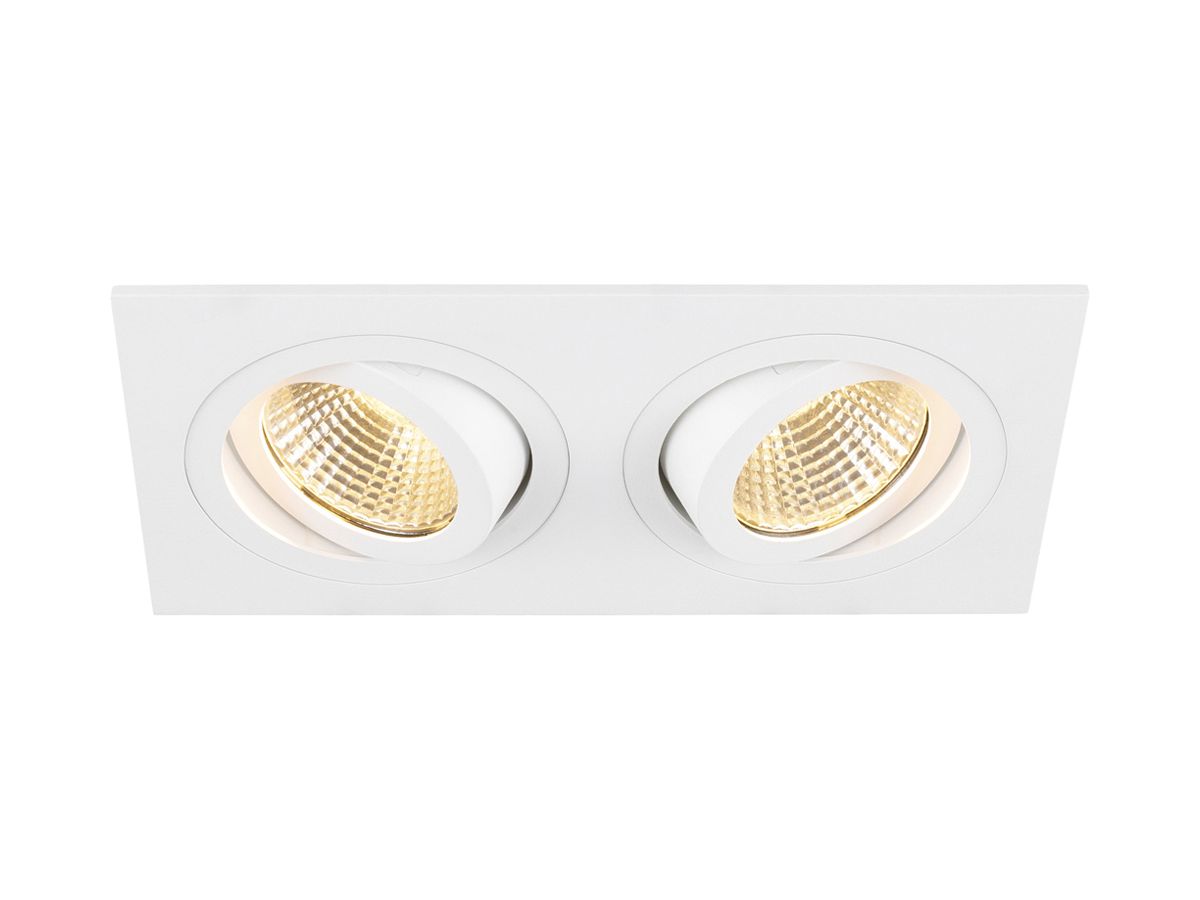 EB-LED-Spot SLV NEW TRIA 14W 640lm 930 38° DIM 170×90mm weiss 2×Spot