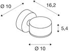 Wandleuchte SLV SITRA WALL, GX53 9W IP44 anthrazit