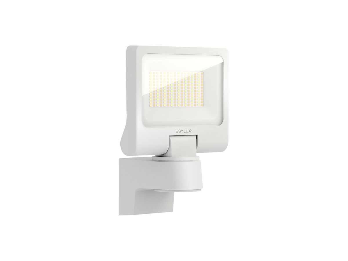 LED-Strahler ESYLUX SUNJA 30W 4000…4300lm 827/840 IP65 120×191×252mm weiss