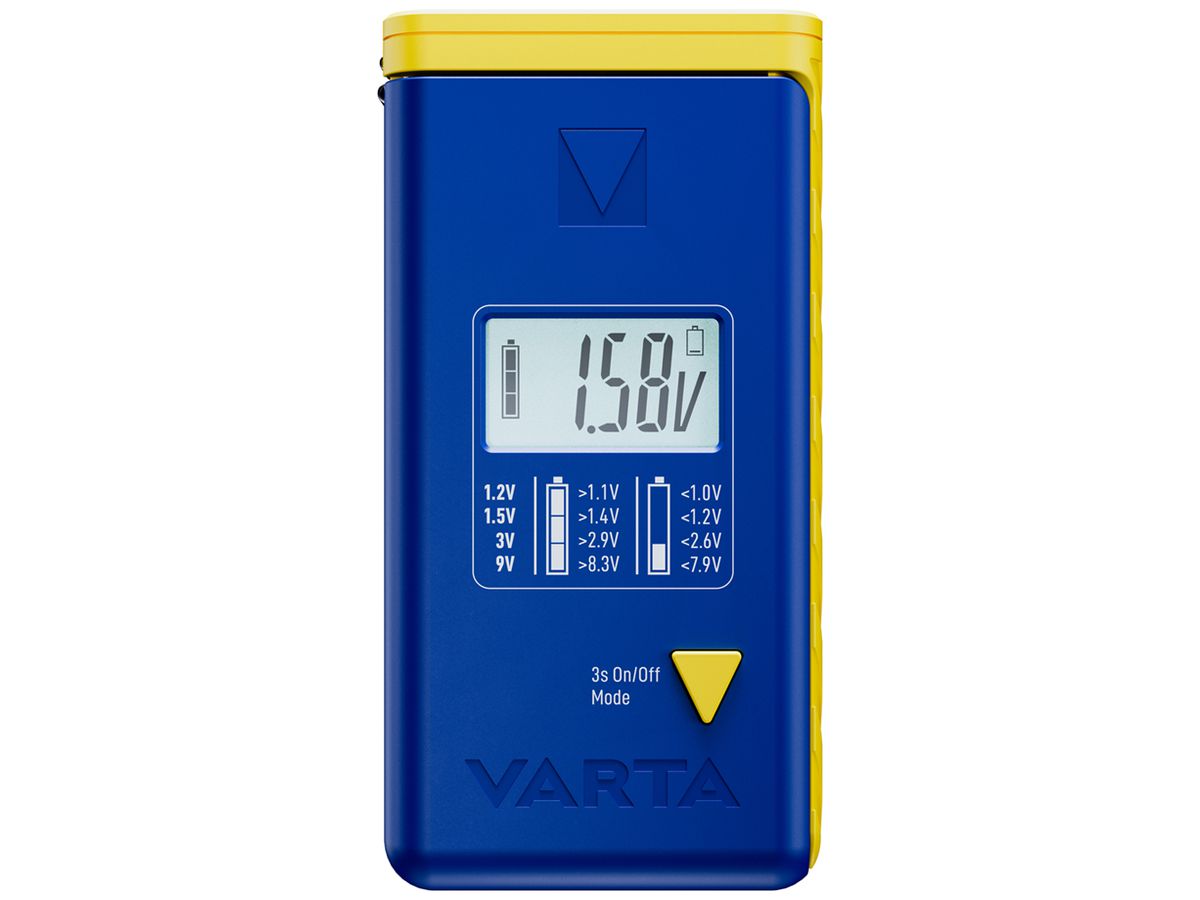 Batterietester VARTA LCD Digital mit 2×V13GA(LR44) blau