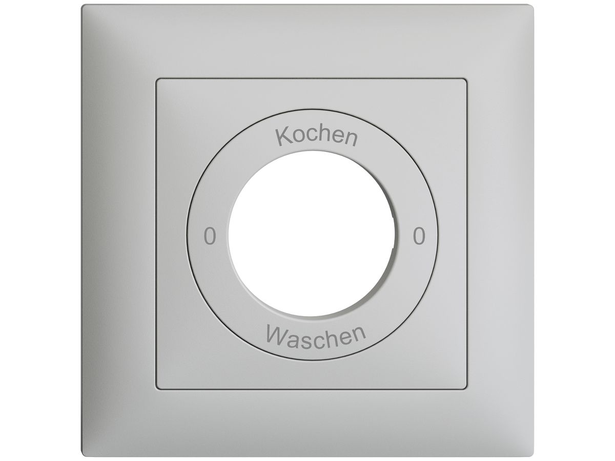 Frontset 0-Kochen-0-Waschen EDIZIOdue 88×88mm hellgrau