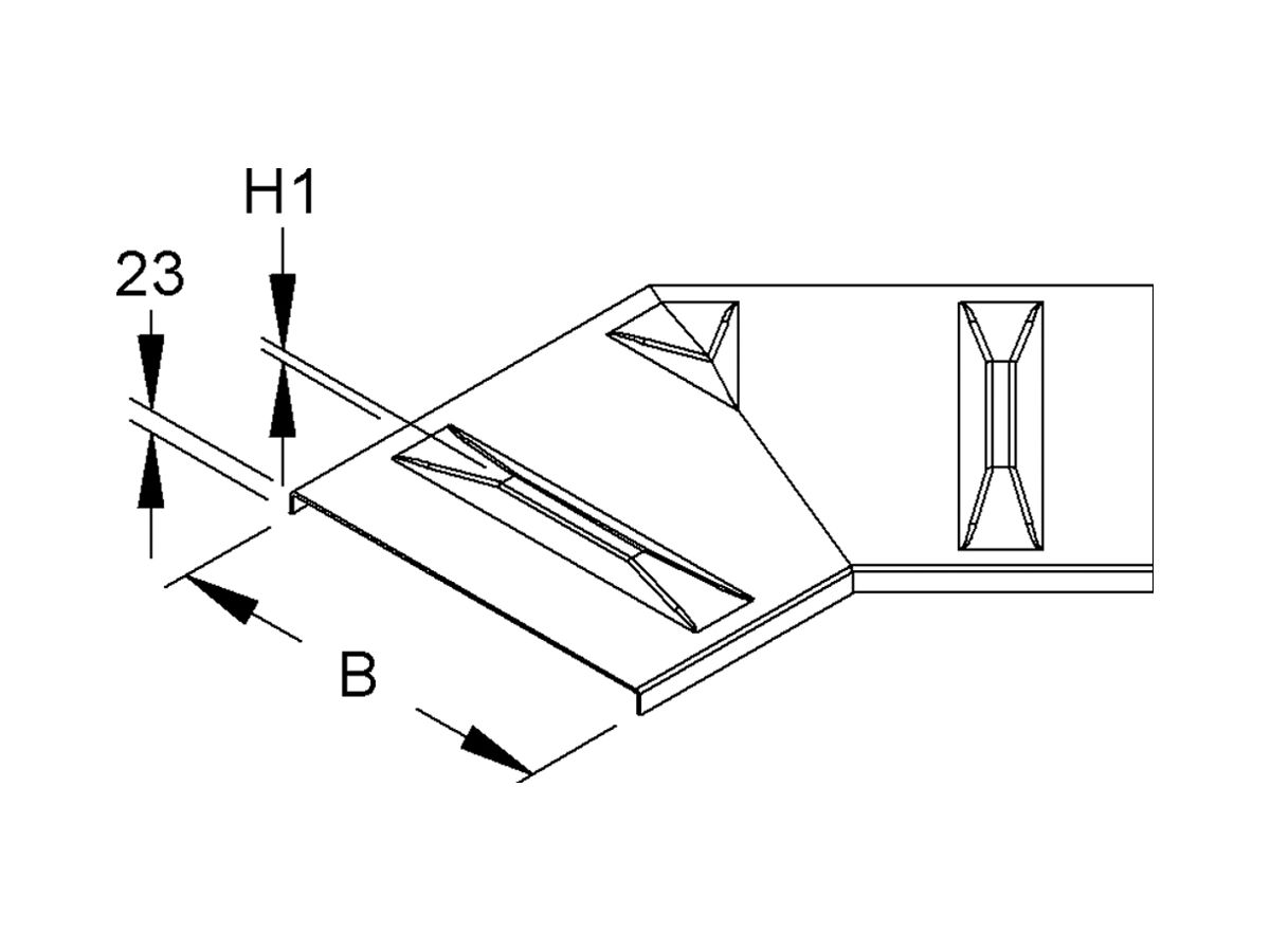 Deckel Niedax zu Horizontalbogen 400