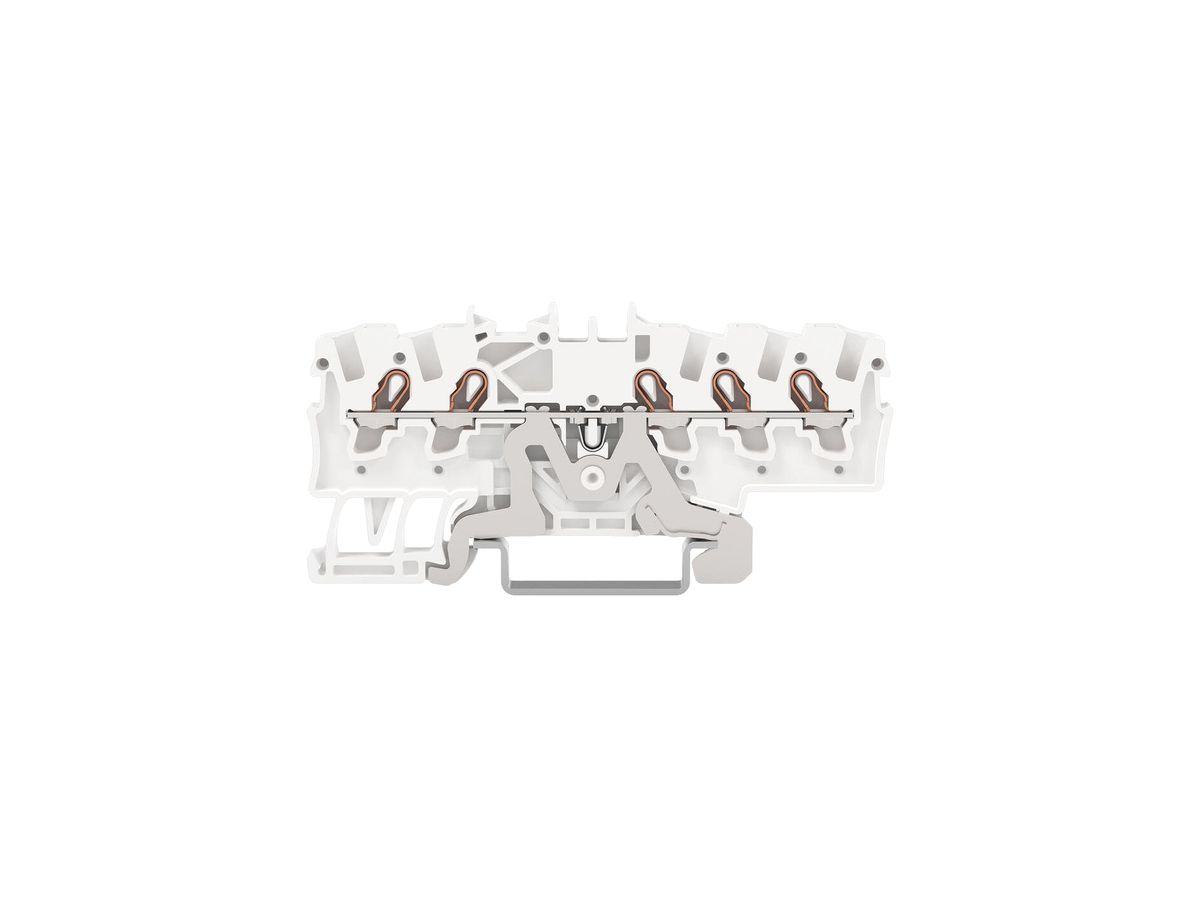 Durchgangs-Reihenklemme WAGO TOPJOB S 1.5mm² 18A 800V 1Etg×5P Ex weiss