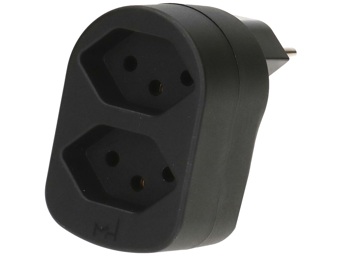 Mehrfach-Stecker MAX HAURI ADAPT SPLIT 10A 2×T13 sz