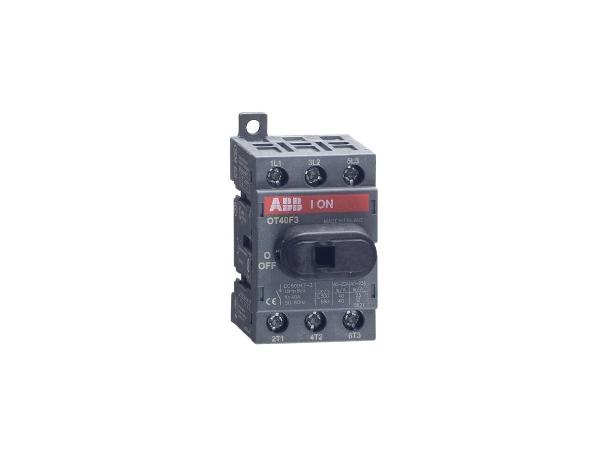 Lasttrennschalter ABB 40A/400V 3L, AC22A hellgrau