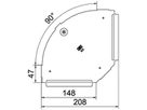 Deckel BET RBD 90° 150×207mm Stahl bandverzinkt