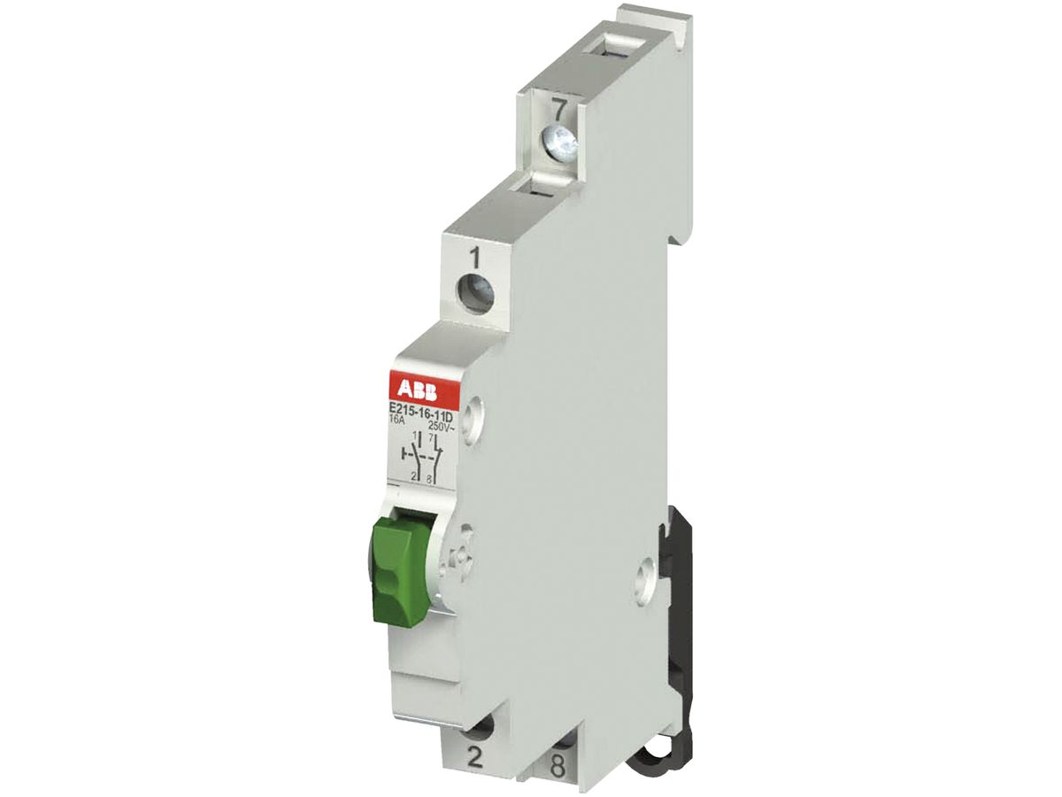 EB-Taster ABB 250V 16A 1No/Nc grün