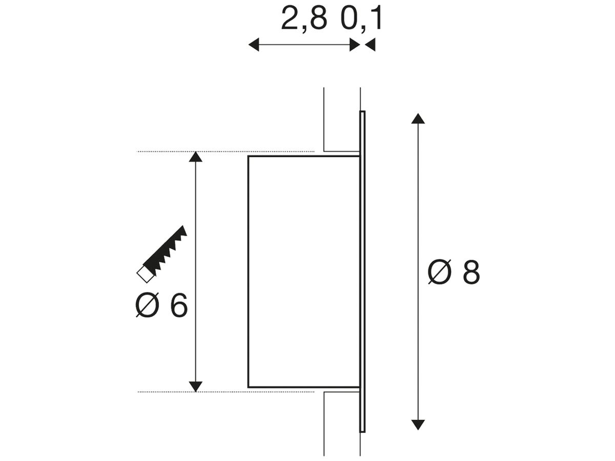 EB-LED-Wandleuchte SLV WORO 350mA 1.2W 50lm 3000K EB-Ø60mm weiss