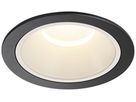 EB-LED-Deckenleuchte SLV NUMINOS XL 24W 3800lm 4000K NB DA DIM Ø160×105mm sz/ws
