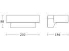 LED-Wandleuchte Steinel L 800 SC SEN 7.5W 428lm 1800K IP44 DIM 146×230×88mm an