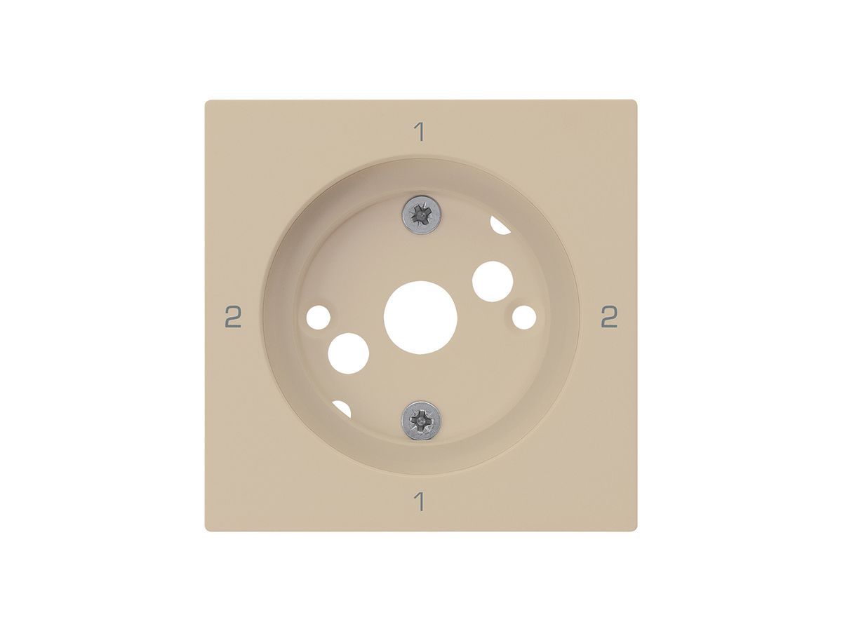Frontplatte kallysto 2-1-2-1 60×60mm für Drehschalter S3 beige