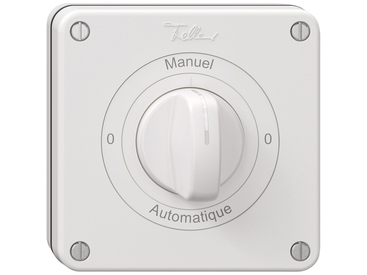 UP-Drehschalter NEVO SNAPFIX® Umschalter 16A 400V 0-Man-0-Auto ws