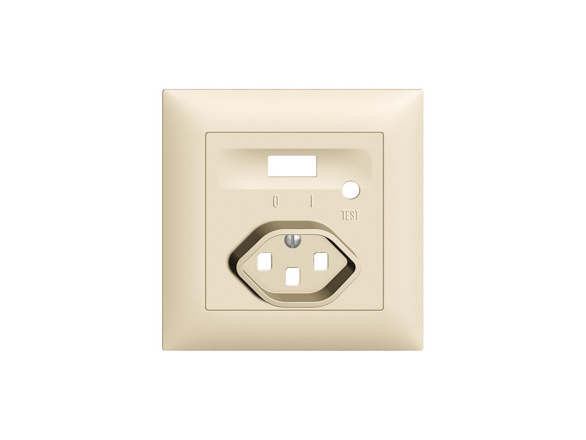 Frontset EDIZIOdue zu FI-Steckdose crema