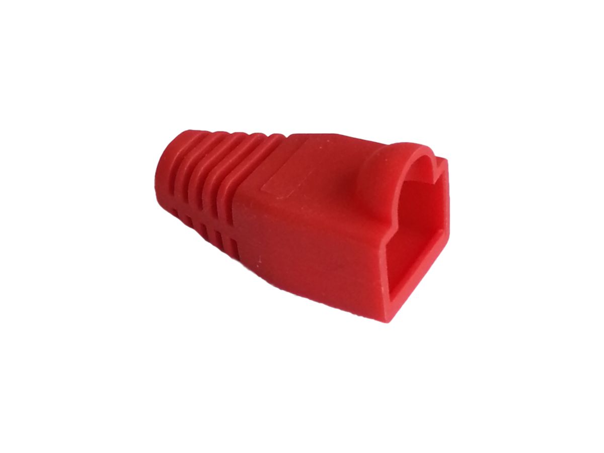 Knickschutztülle rot, für Stecker RJ45, gerade