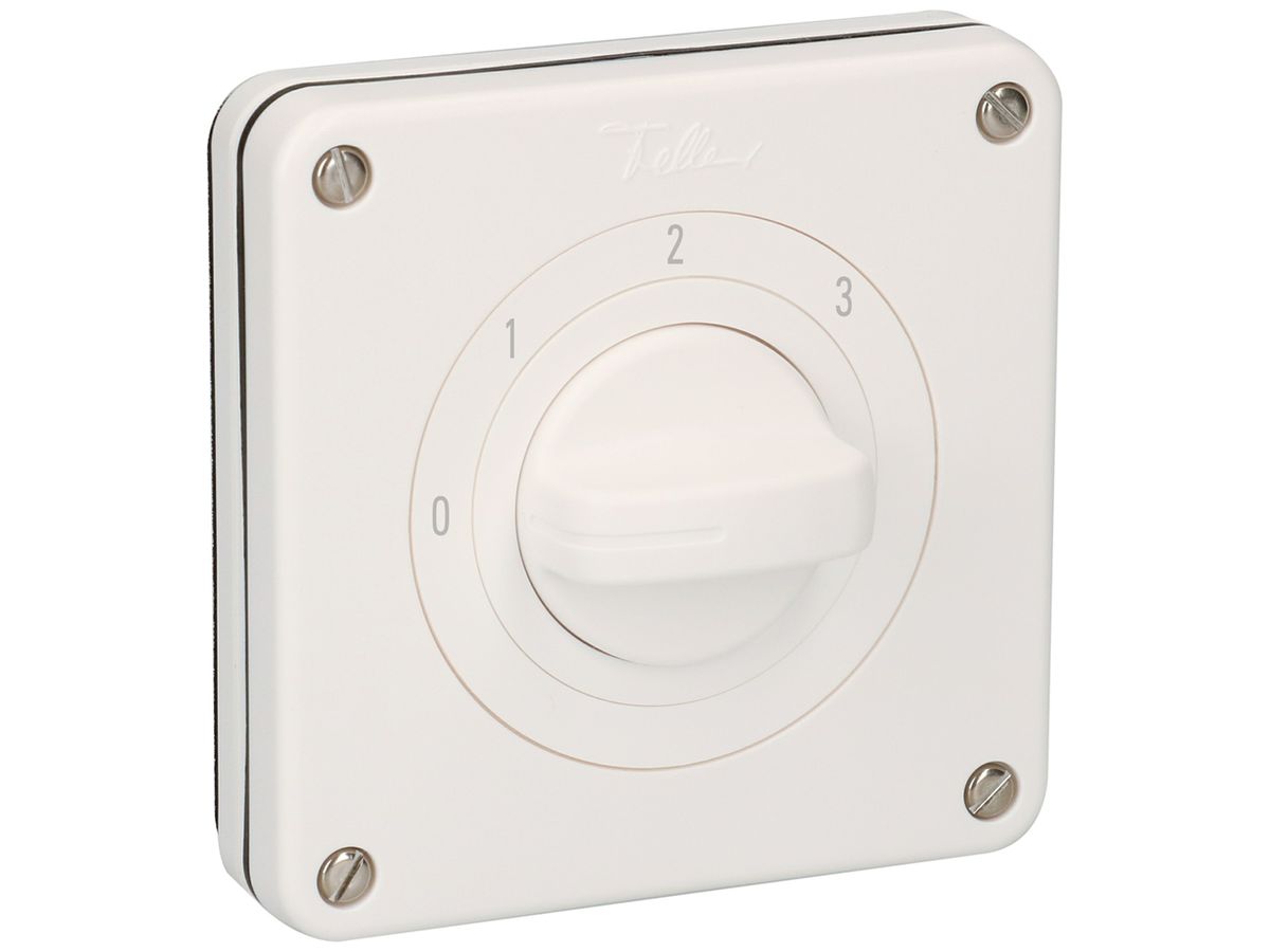 UP-Drehschalter AWAG NEVO Stufenschalter 1-polig 20A 690V 87×87mm weiss