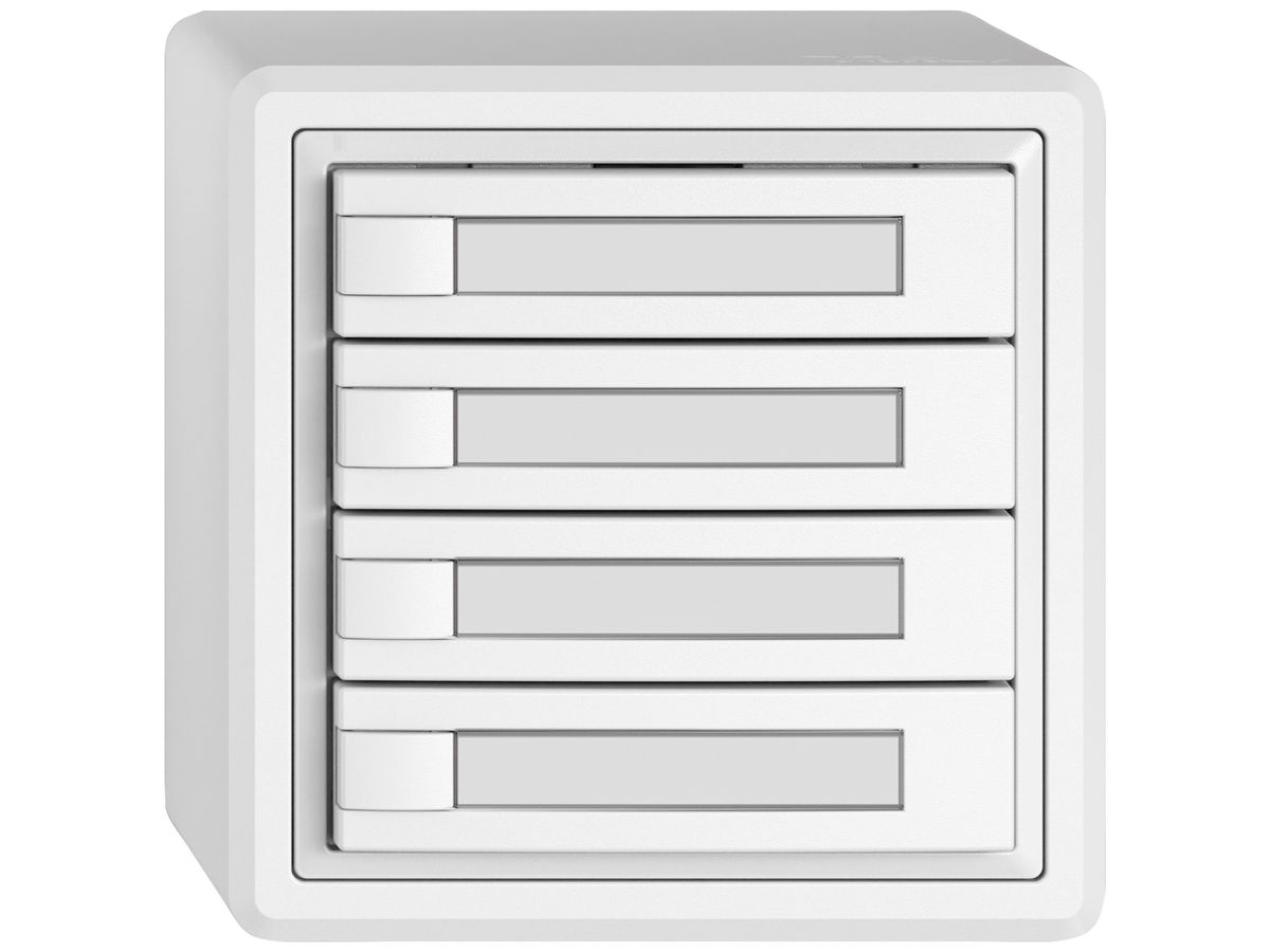 AP-KNX-Taster RGB EDIZIO.liv SNAPFIX® Temperaturfüh.o.LED Pap.4×T 1-Tbed.ws