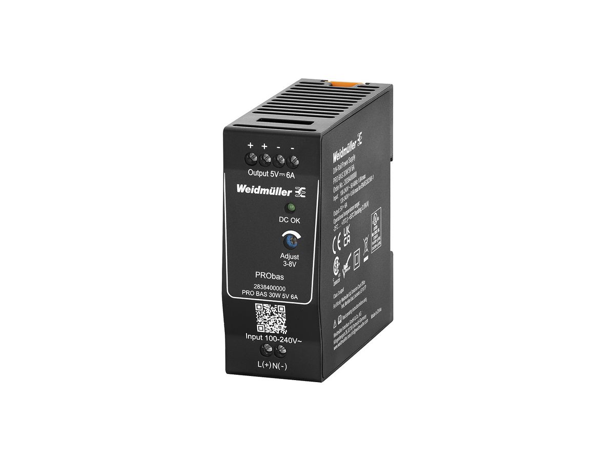 Schaltnetzgerät Weidmüller Connect Power PRO BAS 30W 5V 6A