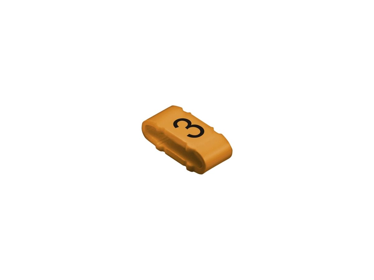 Kabelmarkierer Weidmüller CLI C MP für Ø10…317mm 4×11.3mm Aufdruck: 3, orange