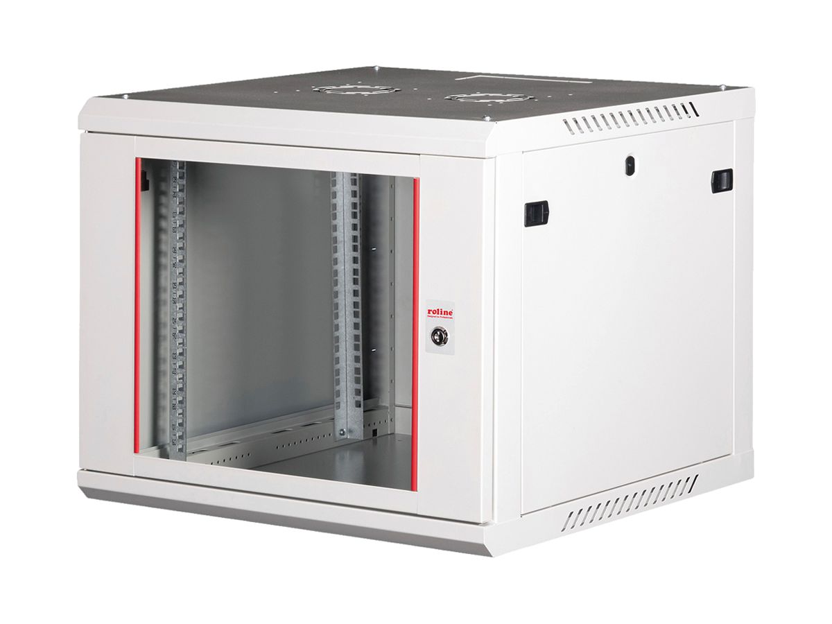 Wandgehäuse 19" ROLINE Basic Plus 600×512×600mm 9HE 1×Tür Stahl grau