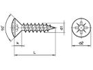 Linsenkopf-Spanplattenschraube Pozidriv 3.5×25mm verzinkt