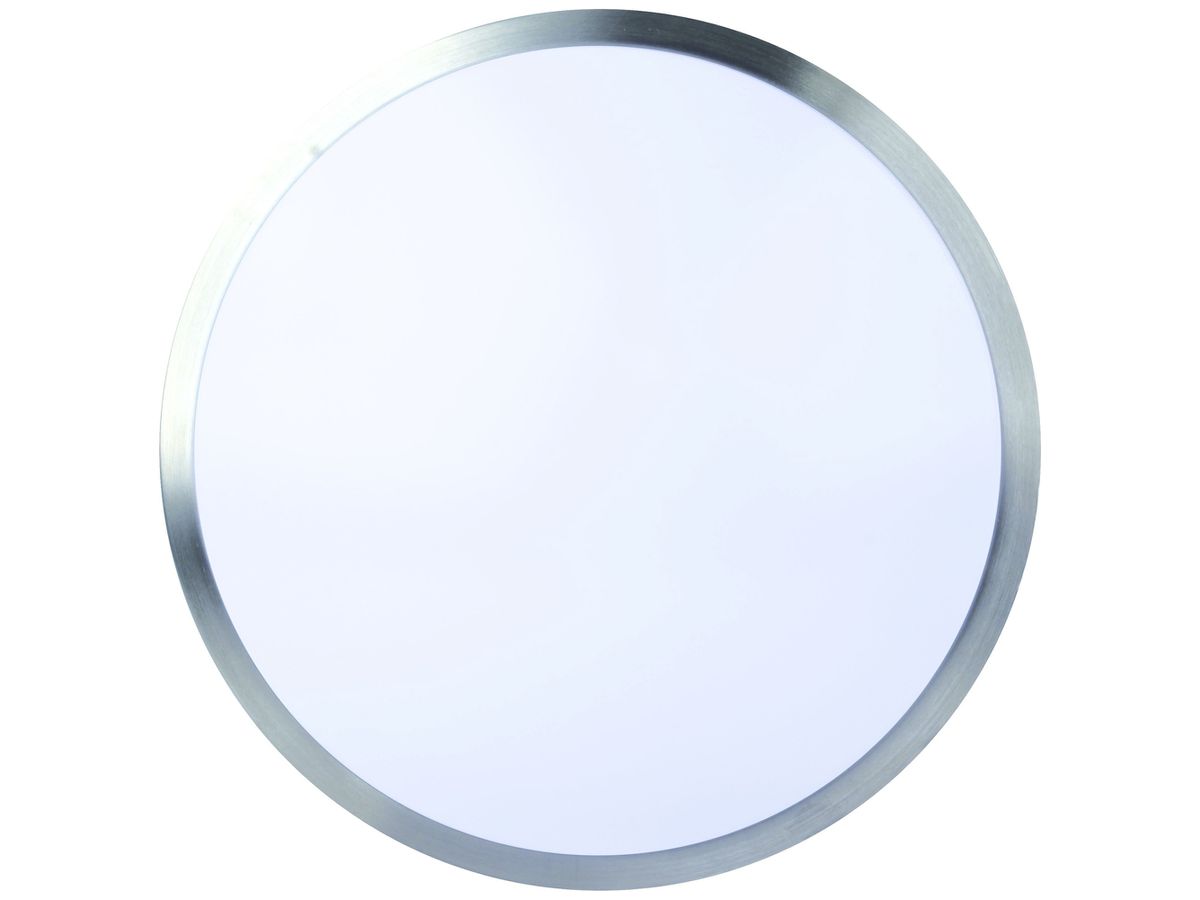 LED-Deckenl.DOTLUX LUNAsilver-exit 33W 3590lm 830/840/857 IP44 EM 3h Ø490mm ws