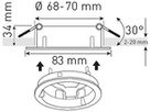 EB-Spot MAX HAURI maxLUCE GU10 Loch-Ø68mm mit Spannfedern chrom