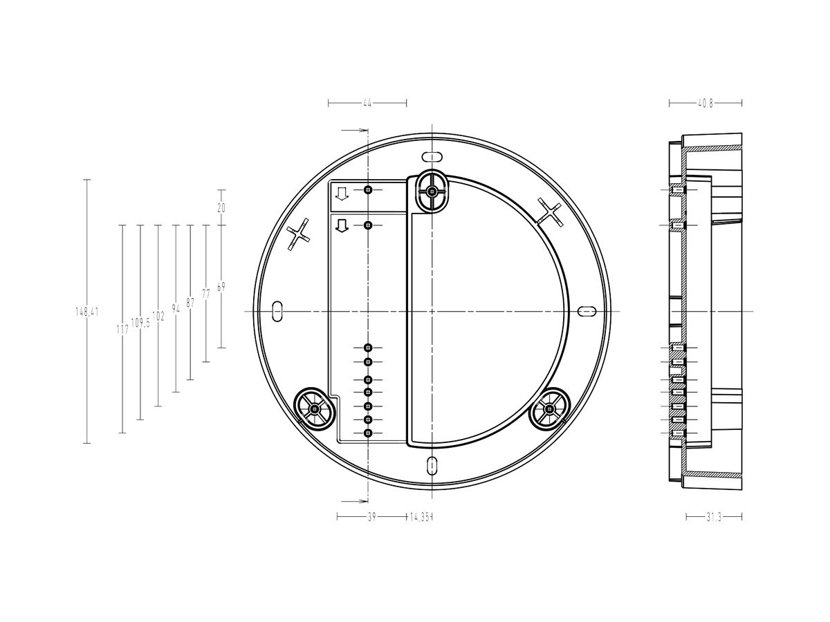 Wandhalterung Steinel R-Serie Kunststoff 201×41mm weiss