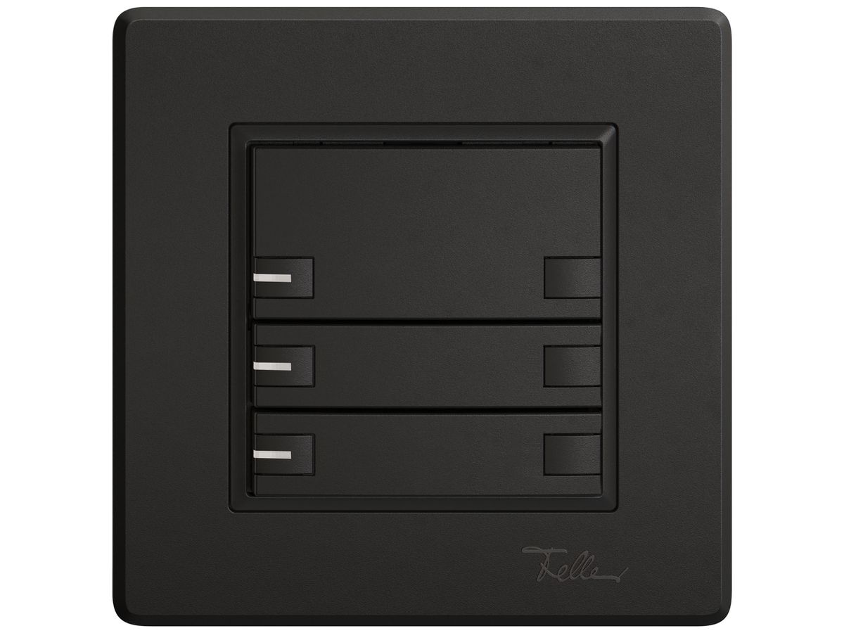 UP-KNX-Taster RGB EDIZIO.liv SNAPFIX® Temperaturfüh.RGB-LED 3×T 2-Tbed.sz