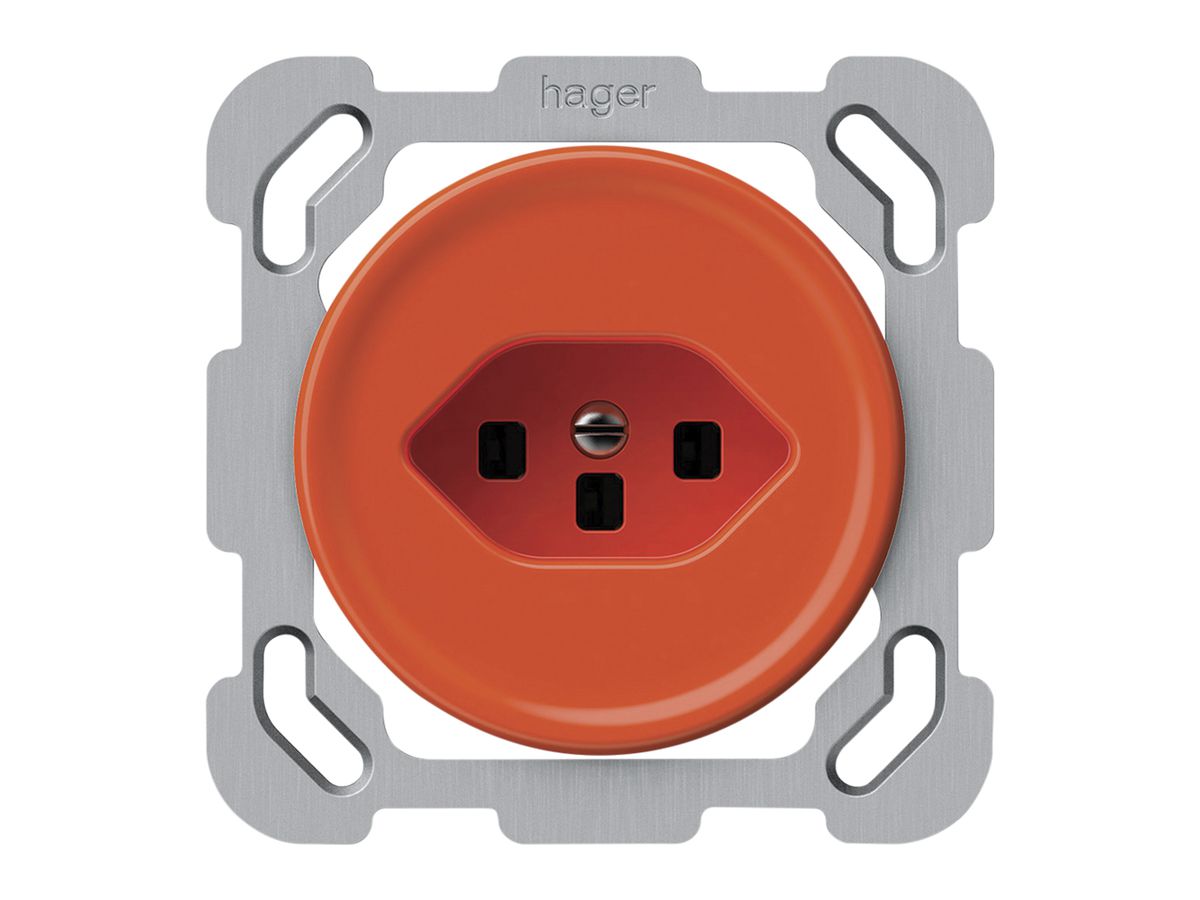 UP-Steckdose origin 1×Typ 23 16A 230V 77×77mm orange