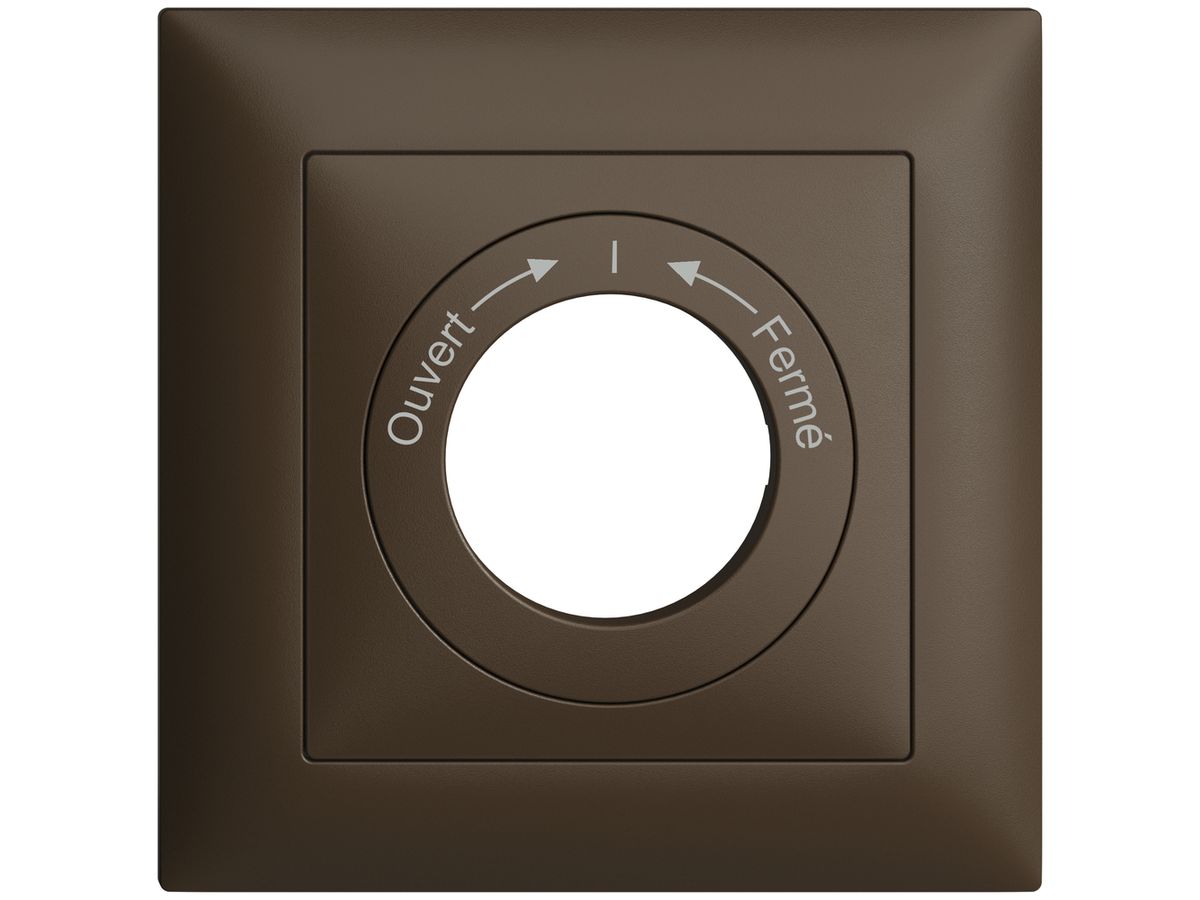Frontset Ouvert->I<-Fermé EDIZIOdue coffee 88×88mm für Schlüsselschalter