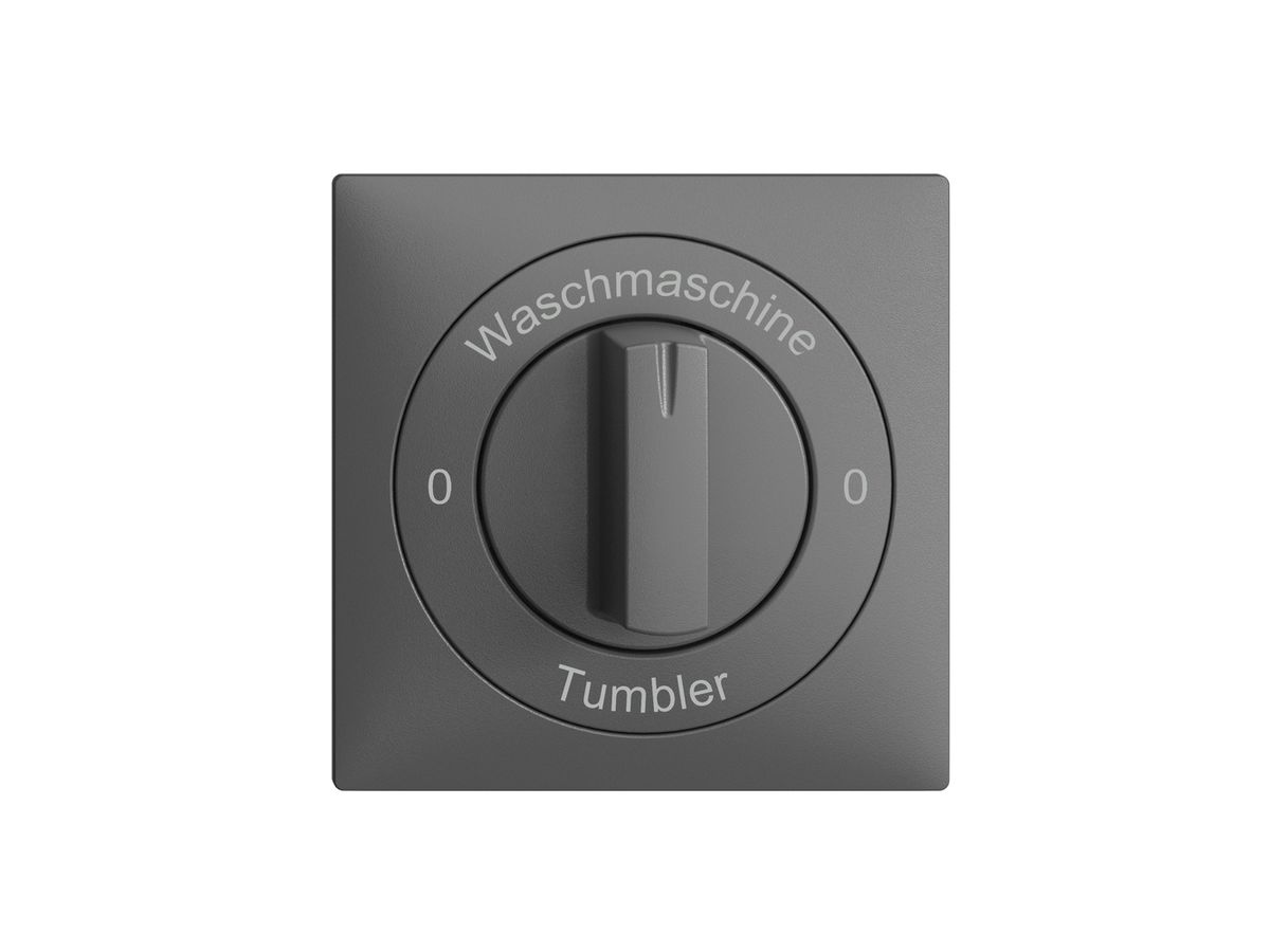 Frontset 0-Waschmaschine-0-Tumbler EDIZIOdue 60×60mm dunkelgrau
