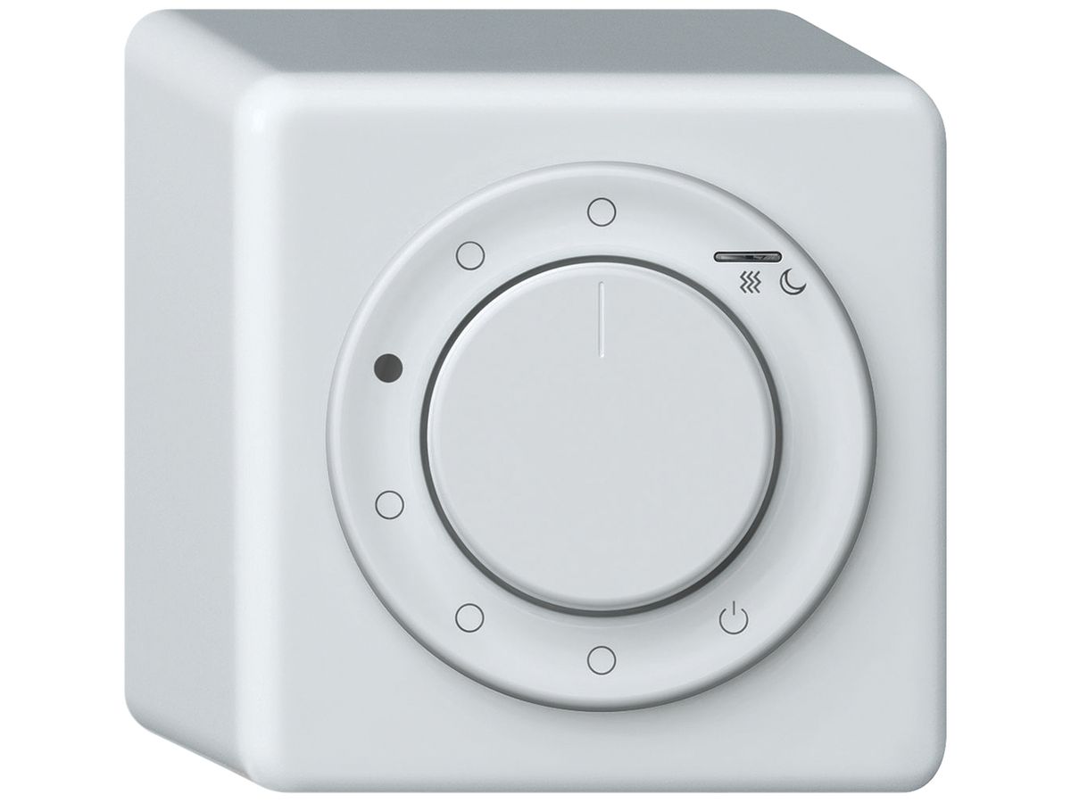 AP-Raumthermostat origin An/Aus 230VAC 4A 88×88mm weiss