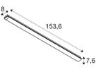 LED-Feuchtraumleuchte SLV WATERPROOF 50W 6640lm 840 IP66 DALI DIM 1536×80mm grau