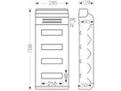 AP-Kleinverteiler Hensel 4-reihig, 708×295×129mm, 48 TE (4×12×18 mm), IP65