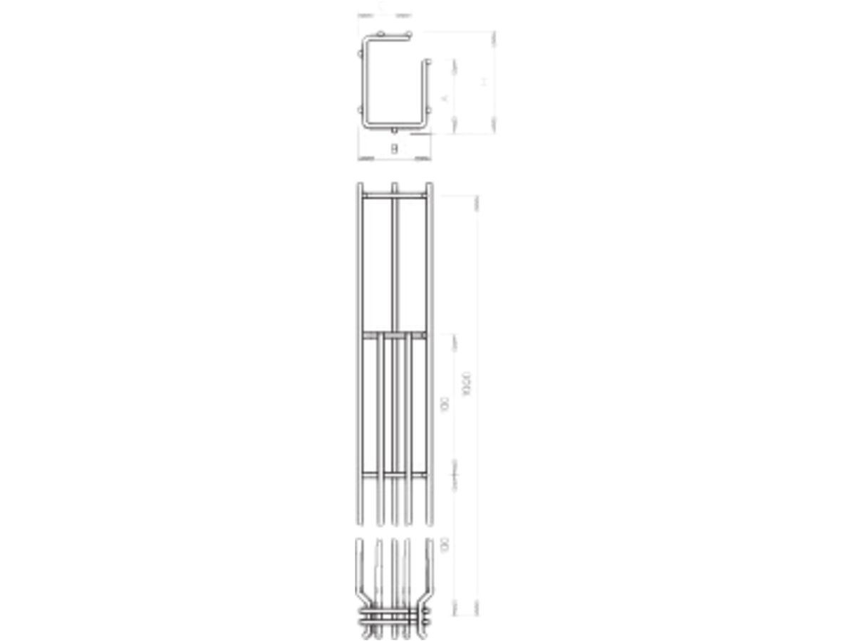 G-Gitterkanal Bettermann Magic 75×125×3000mm rostfrei