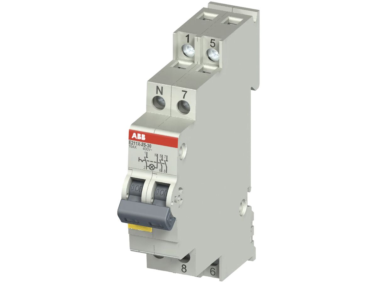 REG-Ausschalter LED ABB E211, 25A/250V 3L 3S, 1TE, "0-I"