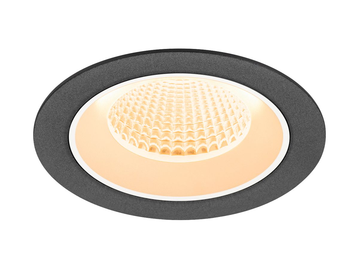EB-LED-Deckenleuchte SLV NUMINOS M 12W 1700lm 2700K MB DALI DIM Ø105×68mm sz/ws
